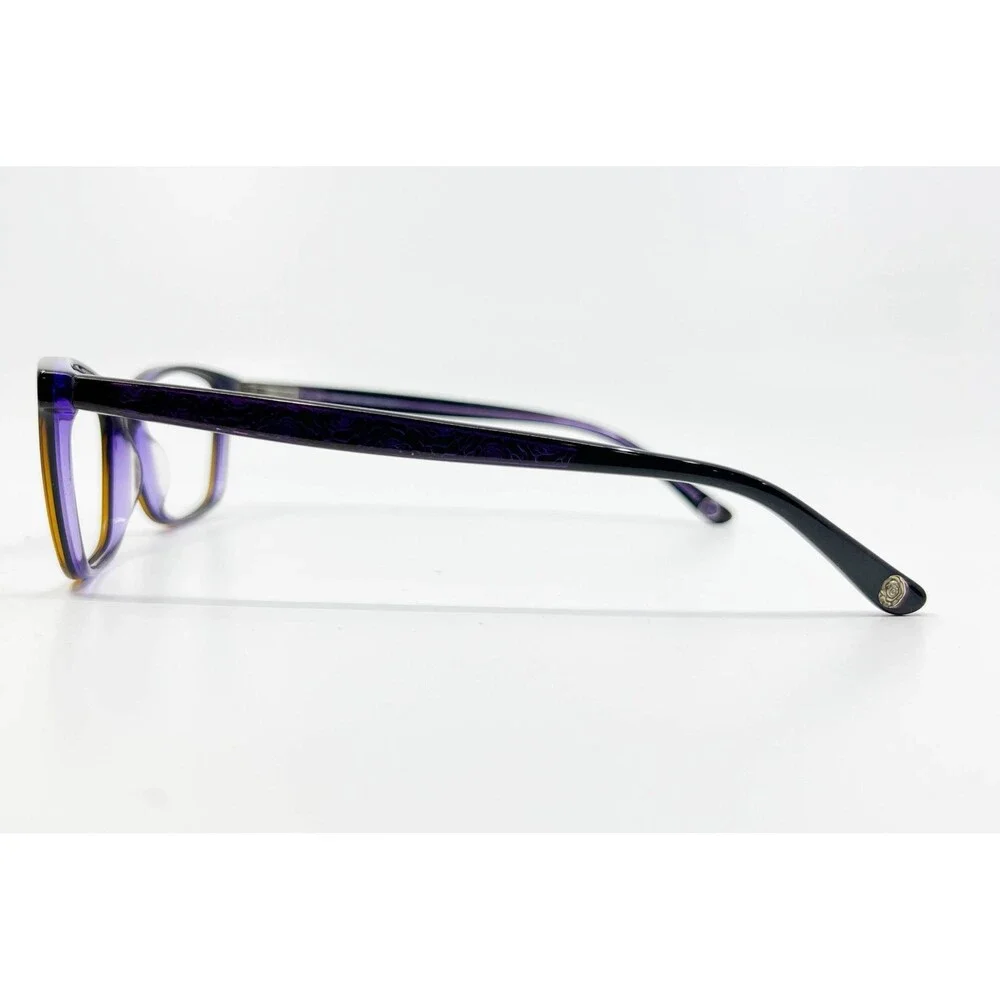 Anna Sui Eyeglasses Womens Black Purple Cat Eye AS5022 037 53-16-140 53mm